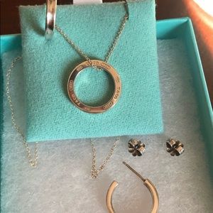 Authentic Tiffany set of earrings and necklace
